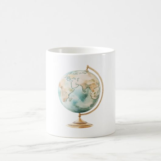 Wereld Reisplekken Globe Koffiemok (Center)