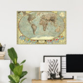 Wereld - Stereotypekaart Poster (Thuiskantoor)