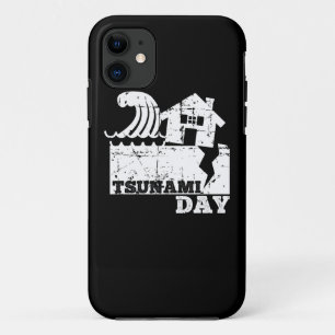 Wereld Sunami Dag Een beroemd Kanagawa schilderij iPhone 11 Hoesje