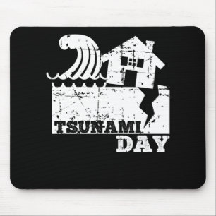 Wereld Sunami Dag Een beroemd Kanagawa schilderij Muismat