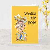 Wereld Top Pop - Vaderdag Kaart (Gele Bloem)