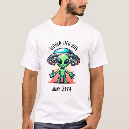 Wereld UFO Dag | 24 juni T-shirt (Voorkant)