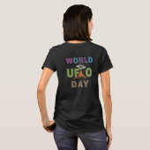 Wereld ufo dag t shirt viral t shirt design (Achterkant volledig)
