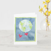 Wereld van de liefde - Notitiekaart (Gele Bloem)