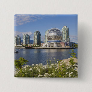 Wereld van de Wetenschap, Vancouver, Brits-Columbi Vierkante Button 5,1 Cm