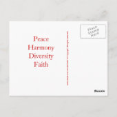 Wereld van geloof briefkaart (Achterkant)