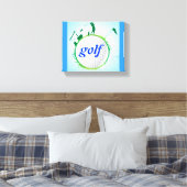 Wereld van golf. canvas afdruk (Insitu (Slaapkamer))