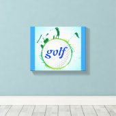 Wereld van golf. canvas afdruk (Insitu (Houten vloer))