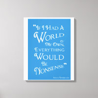 Wereld van mijn eigen — Alice Canvas Print