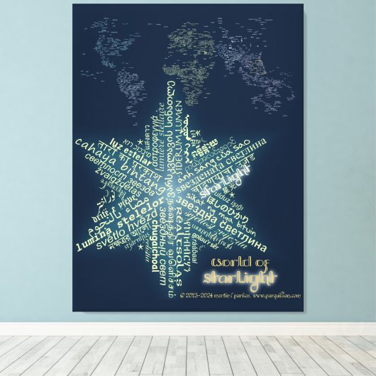 Wereld van Starlight Canvas (Insitu (Houten vloer))