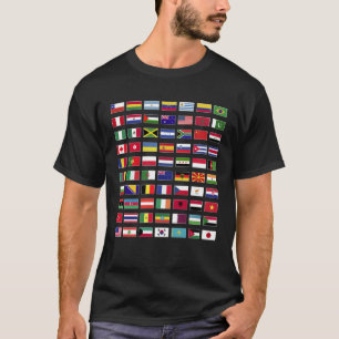 Wereld Vlaggen Wereld Vlaggen Van De Vijf Bevat T-shirt