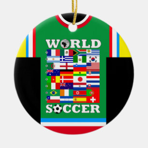 Wereld Voetbal Vlaggen Jersey Ornament