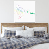 Wereld Vrede Duif Canvas Print (Insitu (Slaapkamer))