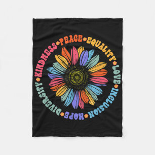 Wereld Vrede Supporter Zonnebloem Bloemen Outfit K Fleece Deken