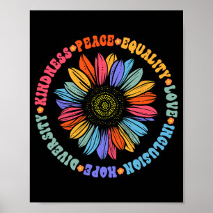 Wereld Vrede Supporter Zonnebloem Bloemen Outfit K Poster