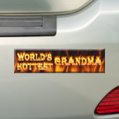 wereld warmste oma bumpersticker (Op auto)