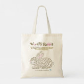 Wereld woord konijn Canvas tas (Achterkant)