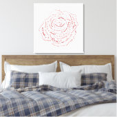 Wereld Woord Roos Canvas Print (Insitu (Slaapkamer))