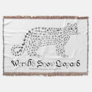 Wereld Woord Sneeuw Leopard Gooi Deken