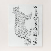 Wereld woord sneeuw luipaard puzzel (Verticaal)