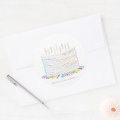 Wereld Woord Verjaardagstaart Stickers (Envelop)