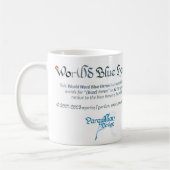 Wereld Word Blue Heron Mok (Links)