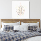 Wereld Word Zee Turtle Canvas Print (Insitu (Slaapkamer))