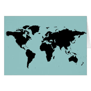 Wereld zwarte grafische kaart