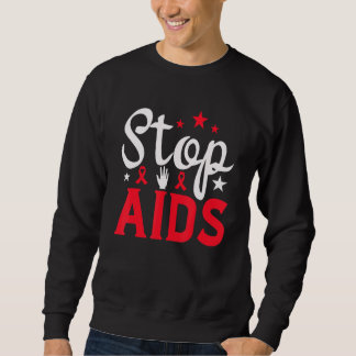 Wereldaidsdag Stop Aids HIV Bewustzijn Rode Lint Trui