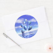 Wereldballonnen op de Aarde Ronde Sticker (Envelop)