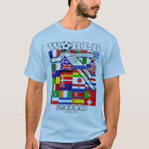 Wereldbeker 2010 Football kop Blauw T-shirt