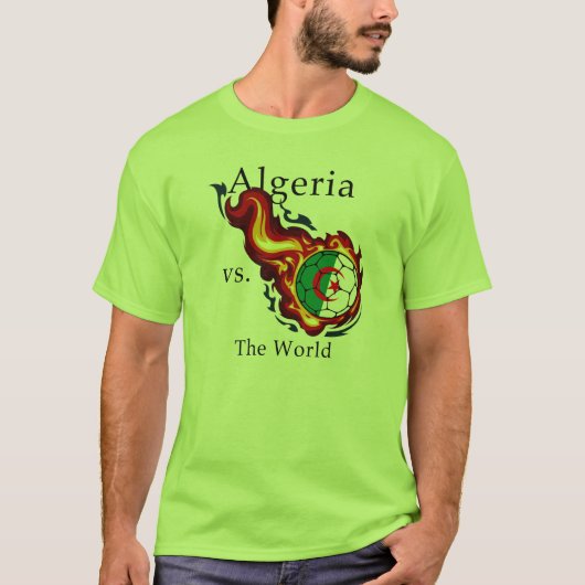 Wereldbeker - Algerije versus het Wereldkampioensc T-shirt (Voorkant)