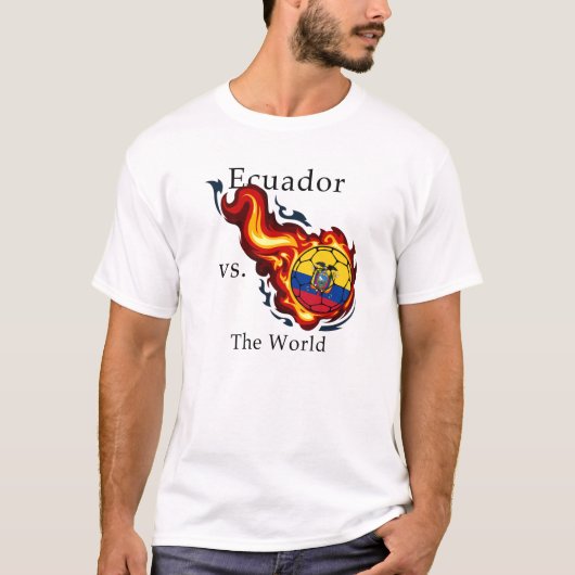 Wereldbeker - Ecuador versus de wereld T-shirt (Voorkant)