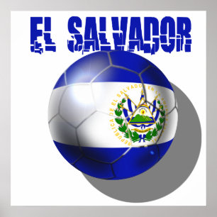Wereldbeker Voetbal 2014 El salvador Cuscatlecos Poster
