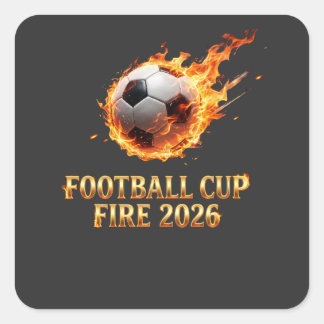 Wereldbeker Voetbal Brand 2026 WK Voetbal Bal Vierkante Sticker
