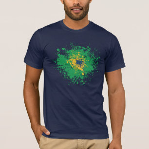 Wereldbeker Voetbal: Braziliaanse vlag T-shirt