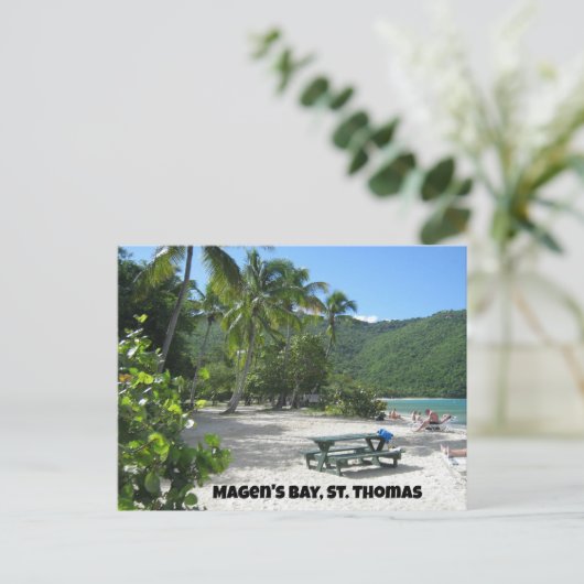 Wereldberoemde Magen's Bay, St. Thomas Briefkaart (Staand voorkant)