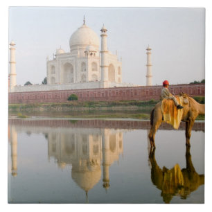 Wereldberoemde Taj Mahal tempel begraafplaats bij Tegeltje