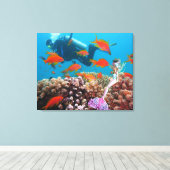 Wereldberoemde zeemeermin. canvas afdruk (Insitu (Houten vloer))