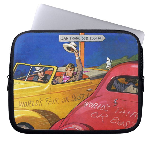 Wereldbeurs of Wereldbank Laptop Sleeve (Voorkant)