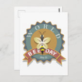 Wereldbijendag 20 mei briefkaart (Voorkant / Achterkant)