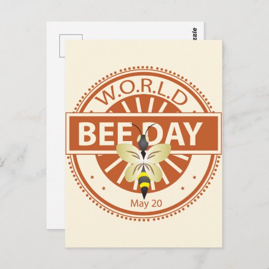 Wereldbijendag Briefkaart (Voorkant / Achterkant)