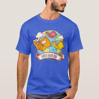 Wereldboekdag Schuif Grafische boekhandtekeningen T-shirt
