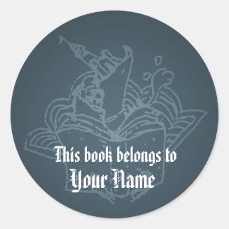 Wereldboekenplaat boeken ronde sticker