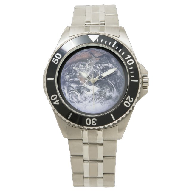 Wereldbol Afbeelding Watch Horloge (Voorkant)
