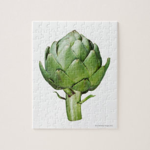 Wereldbol Artichoke op Witte Achtergrond Uitgesned Legpuzzel