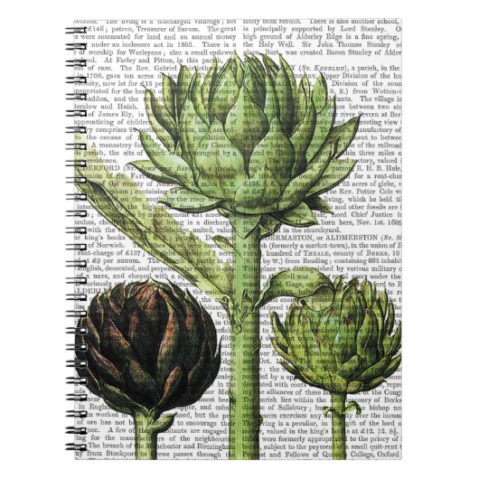 Wereldbol Artichoke Print 2 Notitieboek (Voorkant)