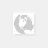 wereldbol baan logo post-it® notes (Voorkant)