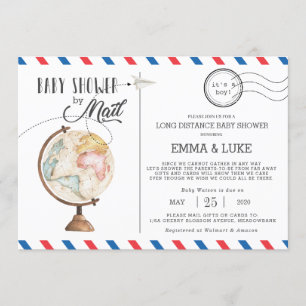 Wereldbol Baby shower door Mail Lange Afstand Kaart