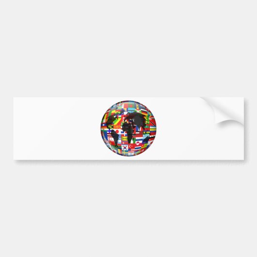 Wereldbol Bumpersticker (Voorkant)